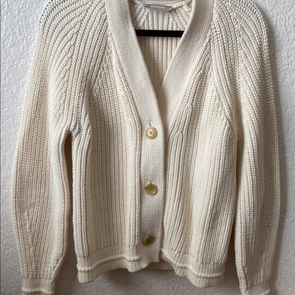 Everlane texture cotton cardigan size small new